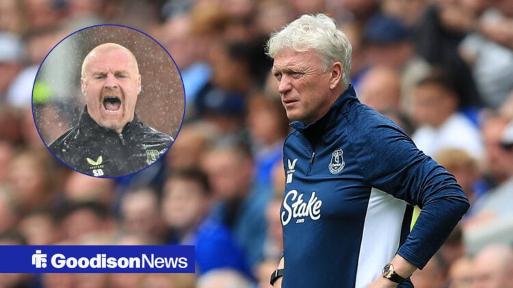 Sean Dyche shouting at David Moyes