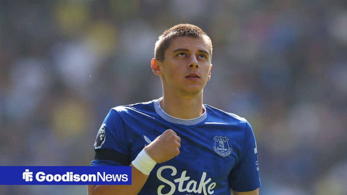 Everton defender Vitalii Mykolenko