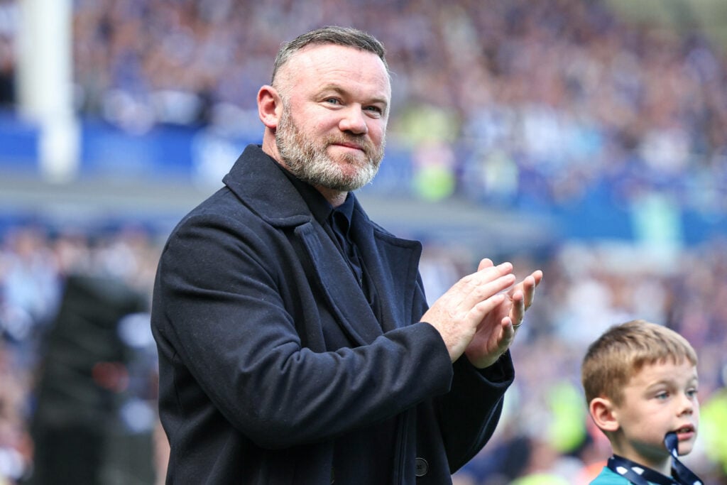 Former Everton star Wayne Rooney at Goodison Park
