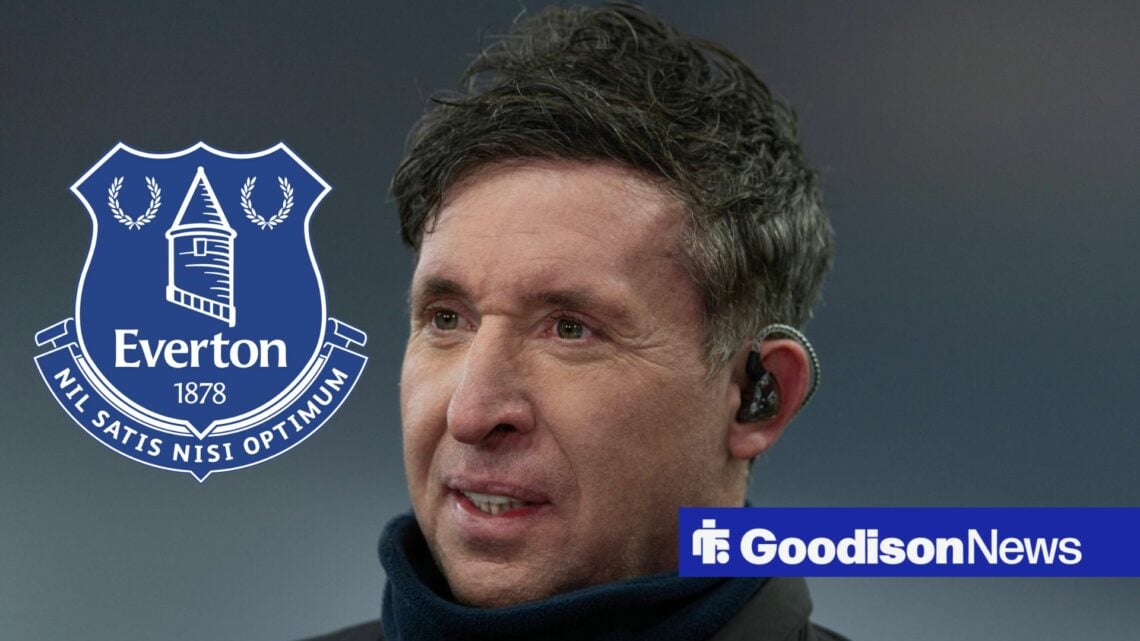 Liverpool legend Robbie Fowler with Everton inset