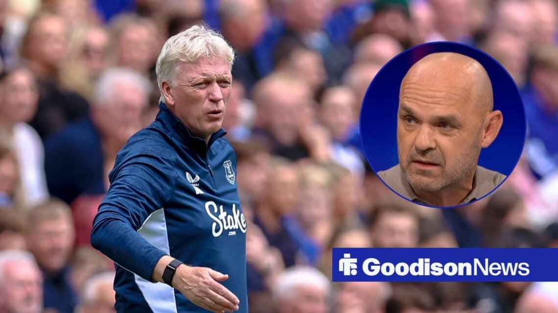 Everton manager David Moyes with pundit Danny Murphy inset