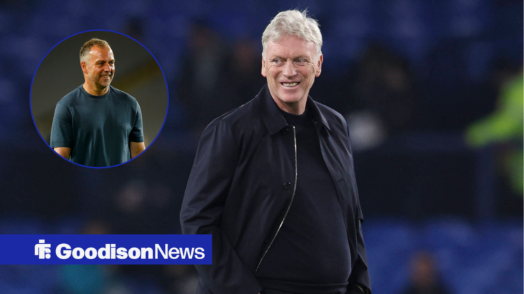 David Moyes looking as Hansi Flick in circle