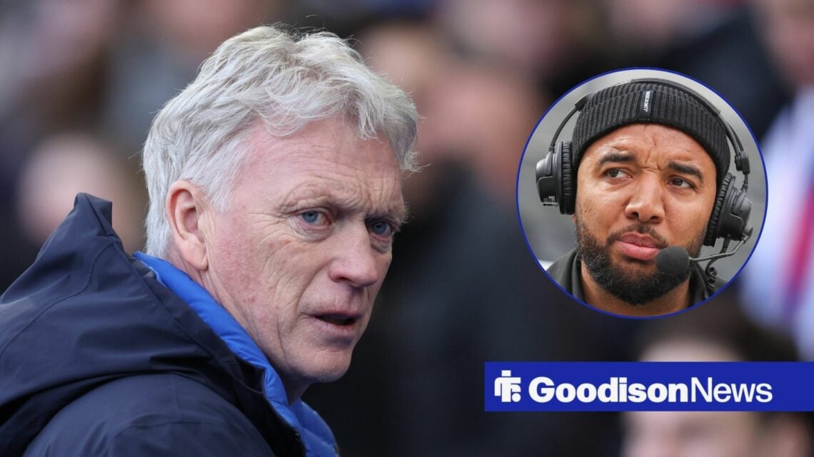 Everton manager David Moyes with Troy Deeney inset