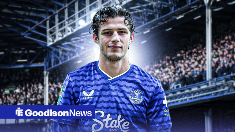 Merlin Rohl in Everton kit
