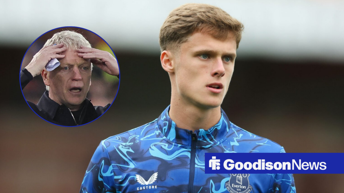 Everton youngster Harrison Armstrong with David Moyes shocked inset