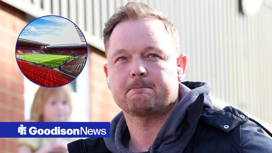 Brian Sorensen looking at Anfield in circle