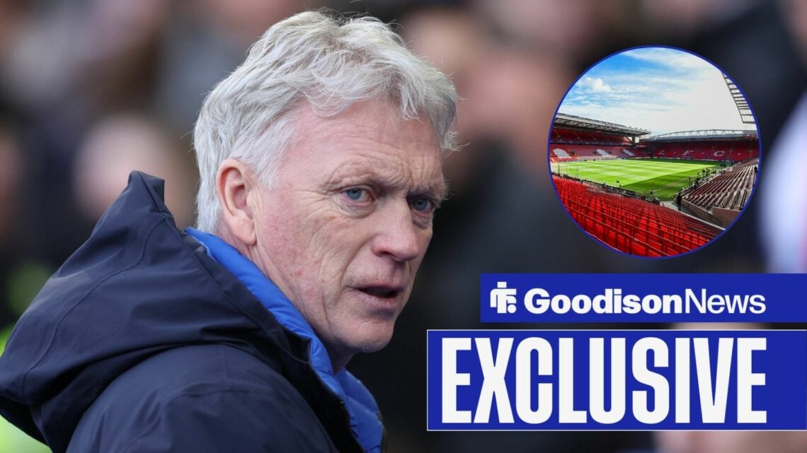 David Moyes looking at Anfield in circle