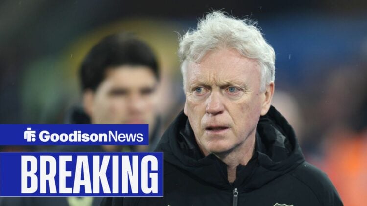 Everton boss David Moyes looks worried
