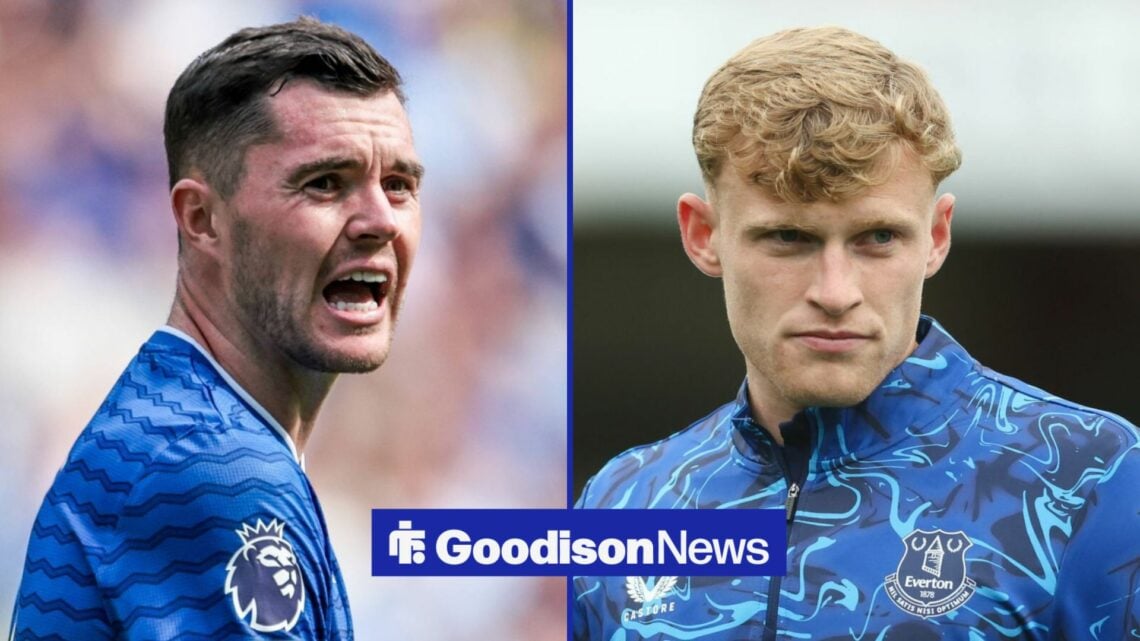 Everton defenders Michael Keane and Jarrad Branthwaite