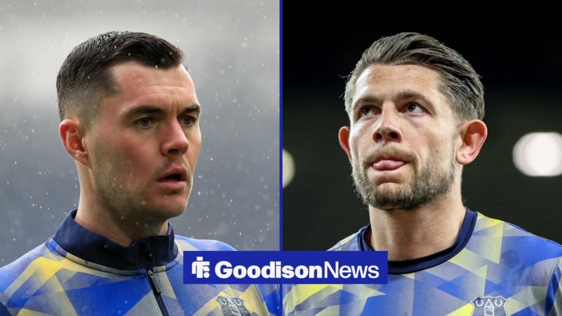 Everton defenders Michael Keane and James Tarkowski