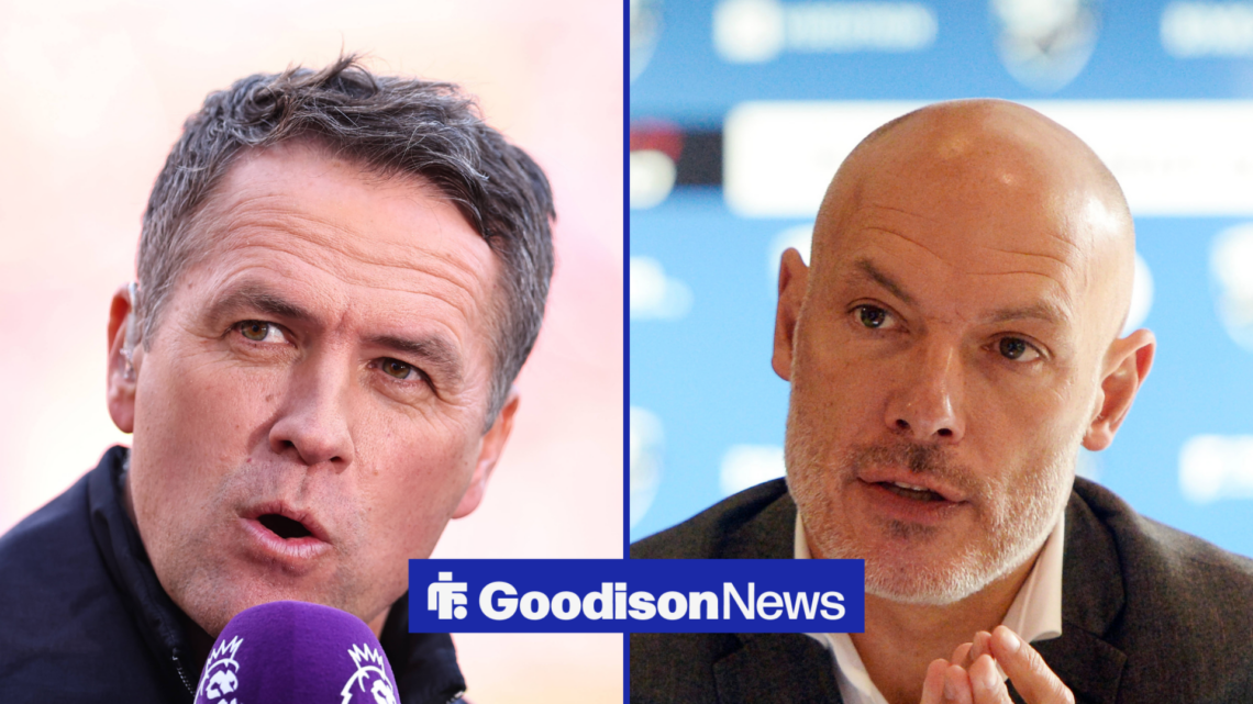 PGMOL chief Howard Webb and pundit Michael Owen. Everton