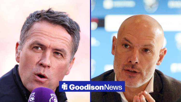 PGMOL chief Howard Webb and pundit Michael Owen. Everton