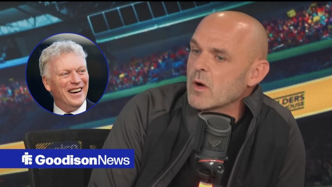 Former Liverpool man Danny Murphy, Everton boss David Moyes in inset.