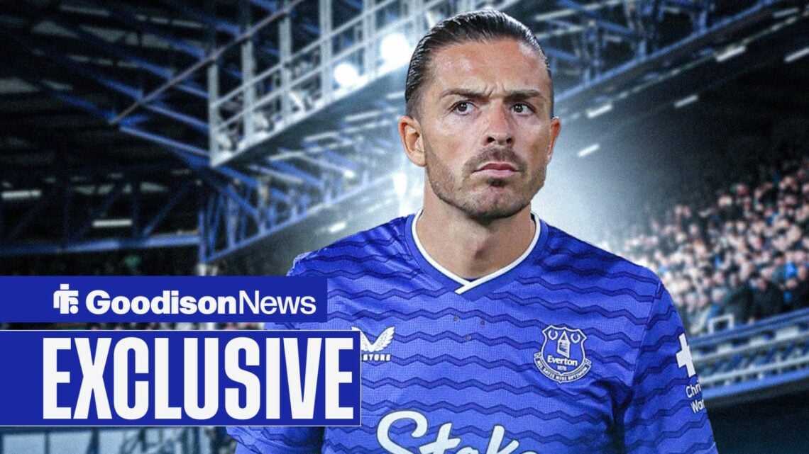 Everton star Jack Grealish looking angry.