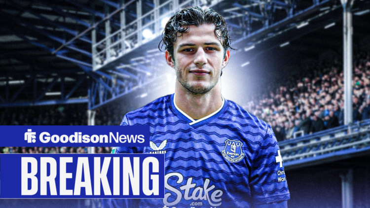 Everton target Merlin Rohl in a Blues shirt.