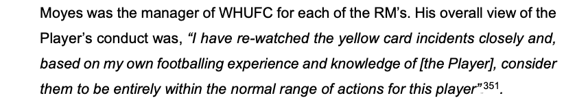 Screenshot of Everton boss David Moyes' testimony in Lucas Paqueta's trial.