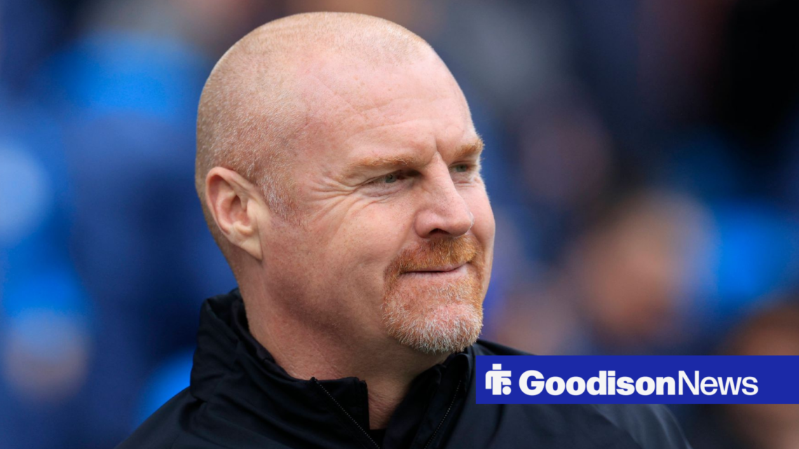 Former Everton manager Sean Dyche looking happy.