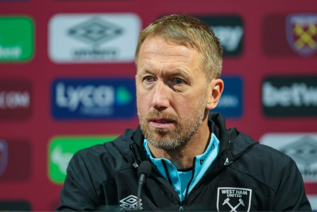 Former West Ham manager Graham Potter during a press conference