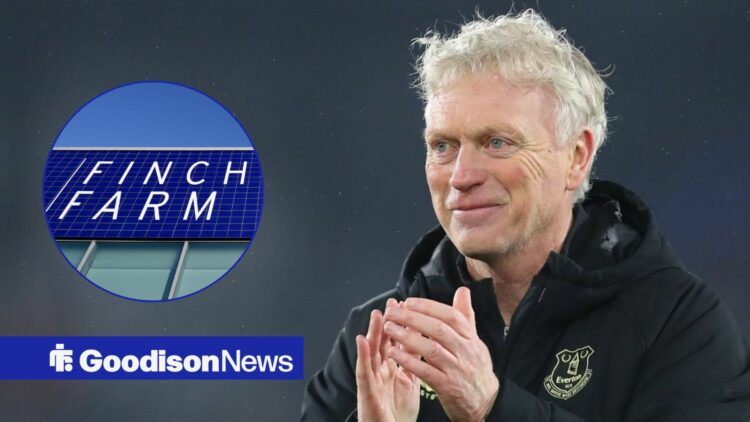 Everton manager David Moyes claps with Finch Farm inset
