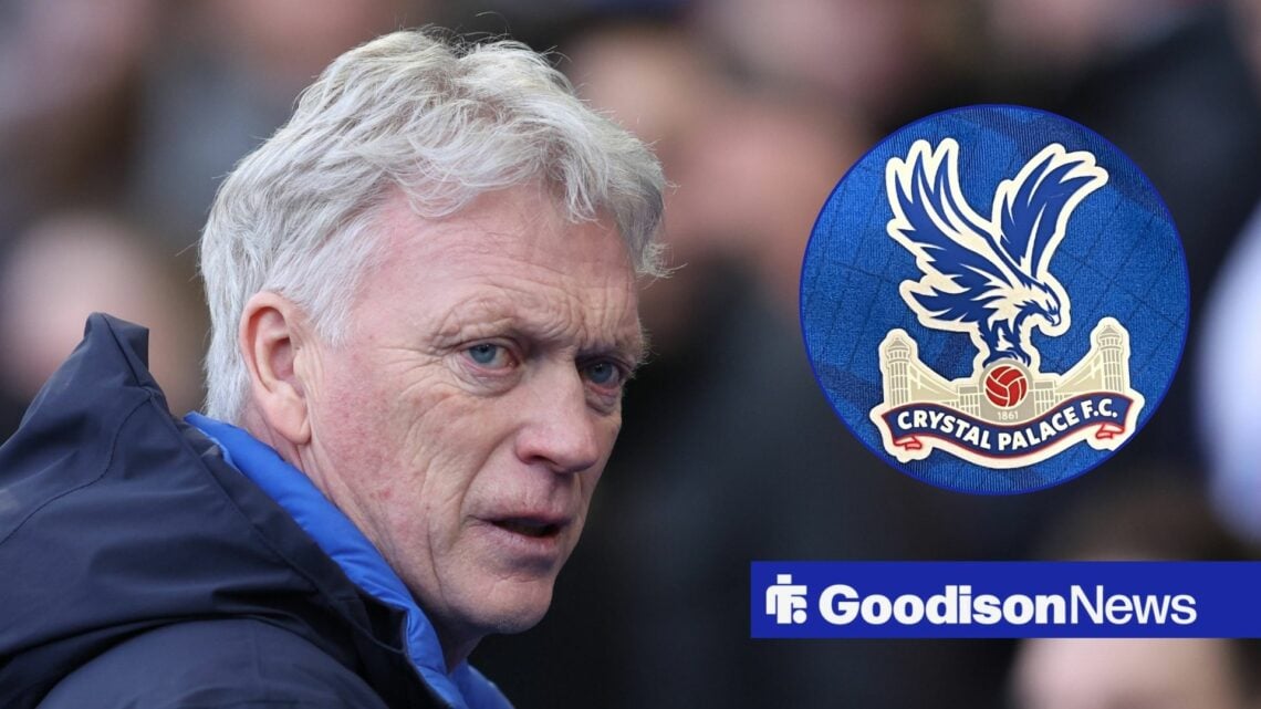 Everton manager David Moyes with Crystal Palace inset