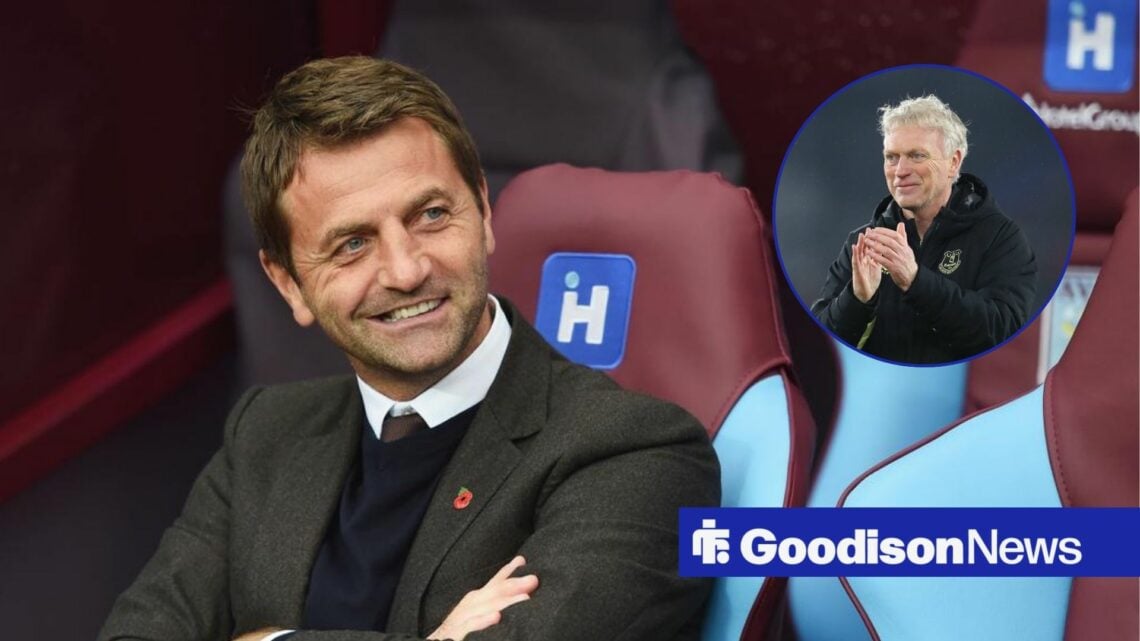 Tim Sherwood alongside a circle inset of David Moyes.