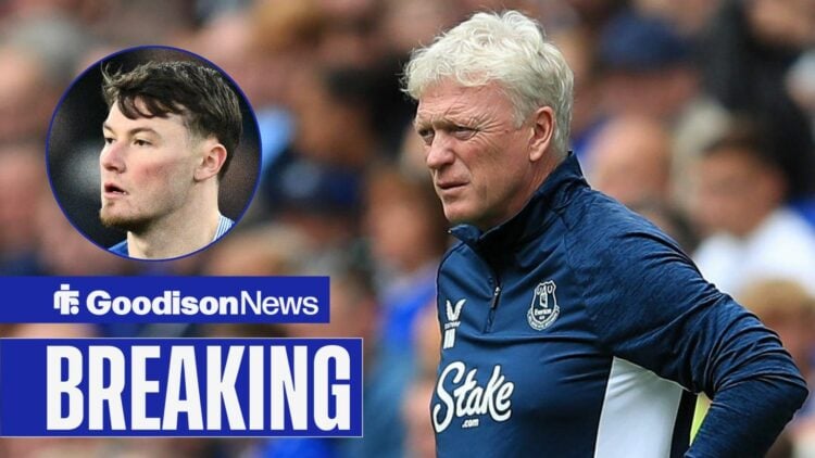 Everton manager David Moyes with Nathan Patterson inset