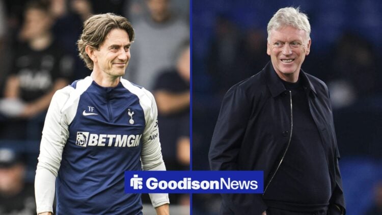 David Moyes and Thomas Frank stood side by side.