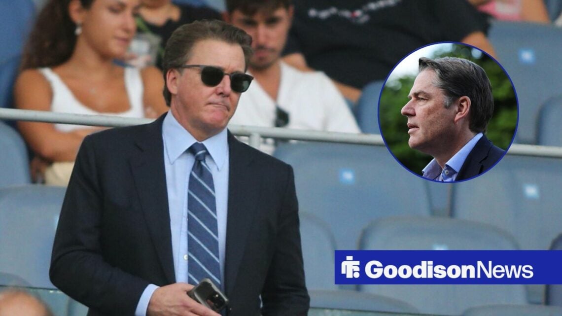 Everton owner Dan Friedkin, Premier League supremo Richard Masters.