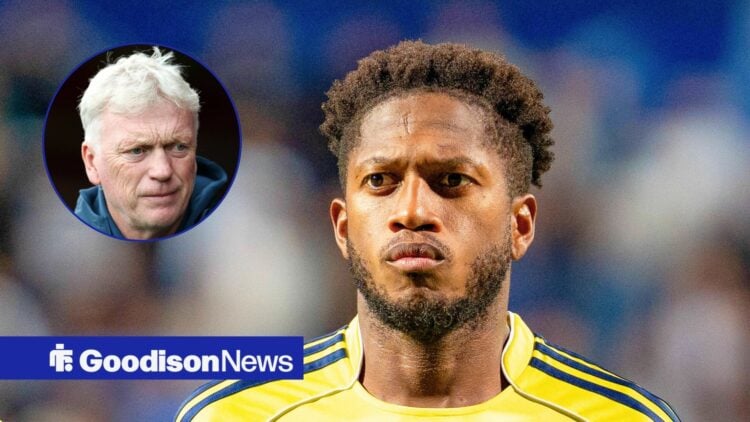 Fenerbahce midfielder Fred and Everton manager David Moyes