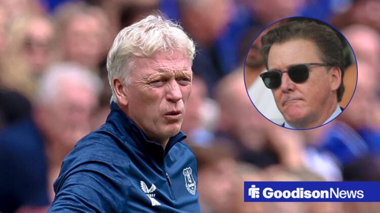 Everton manager David Moyes and Dan Friedkin in circular inset