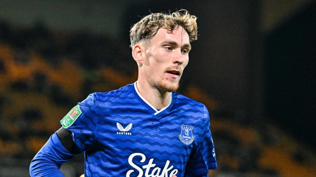Everton star James Garner looking challenged