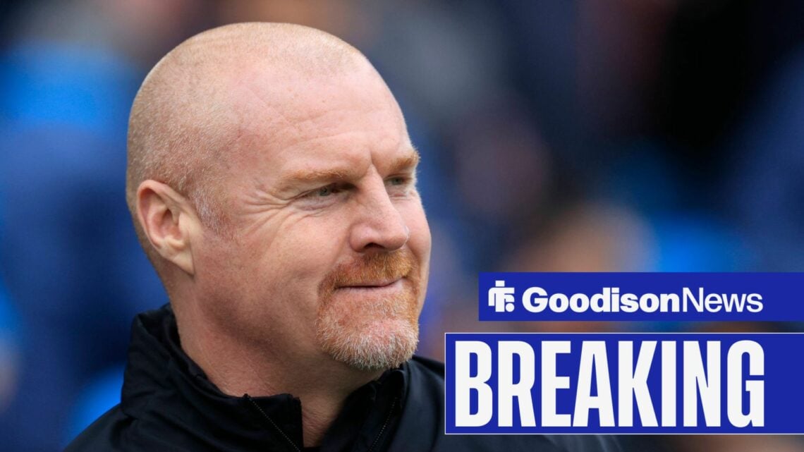 Former Everton boss Sean Dyche looking happy.