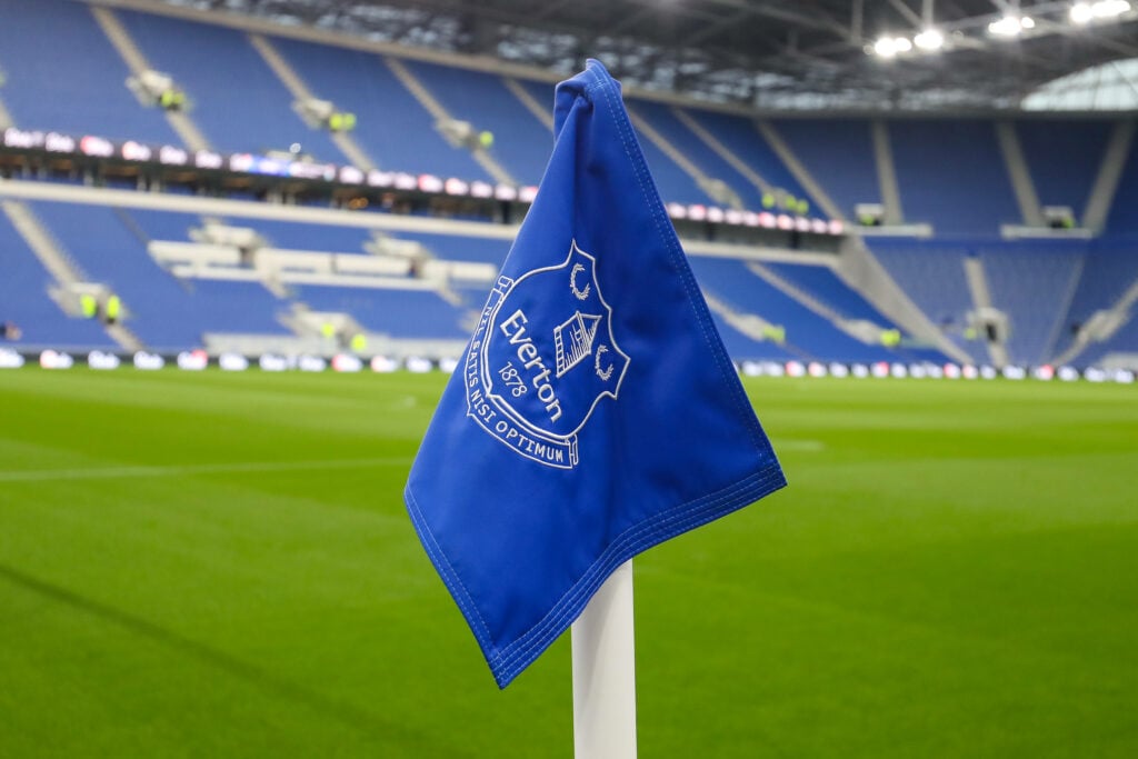 A corner flag at Everton's Hill Dickinson Stadium