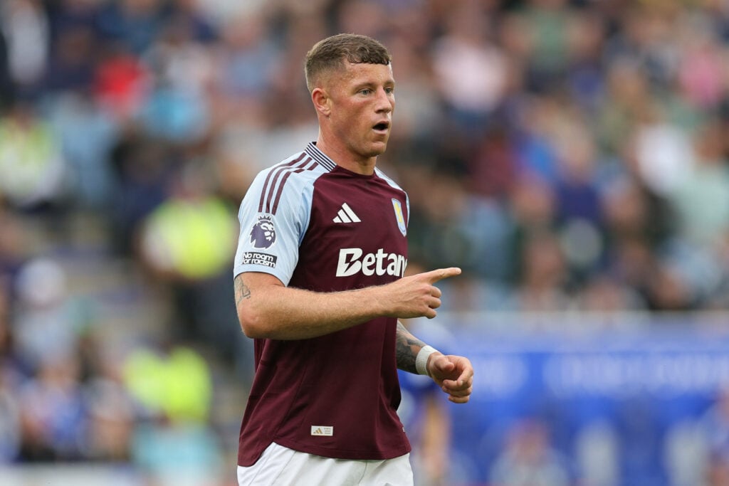 Ross Barkley pointing finger while playing for Aston Villa