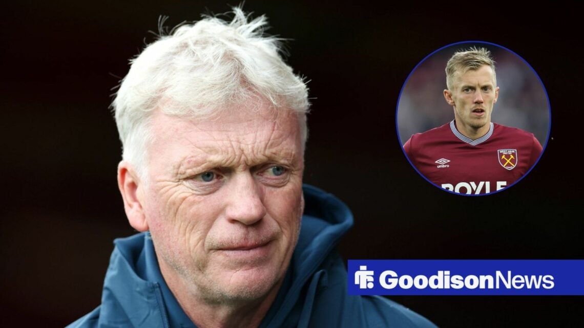 David Moyes looking at James Ward-Prowse in circle