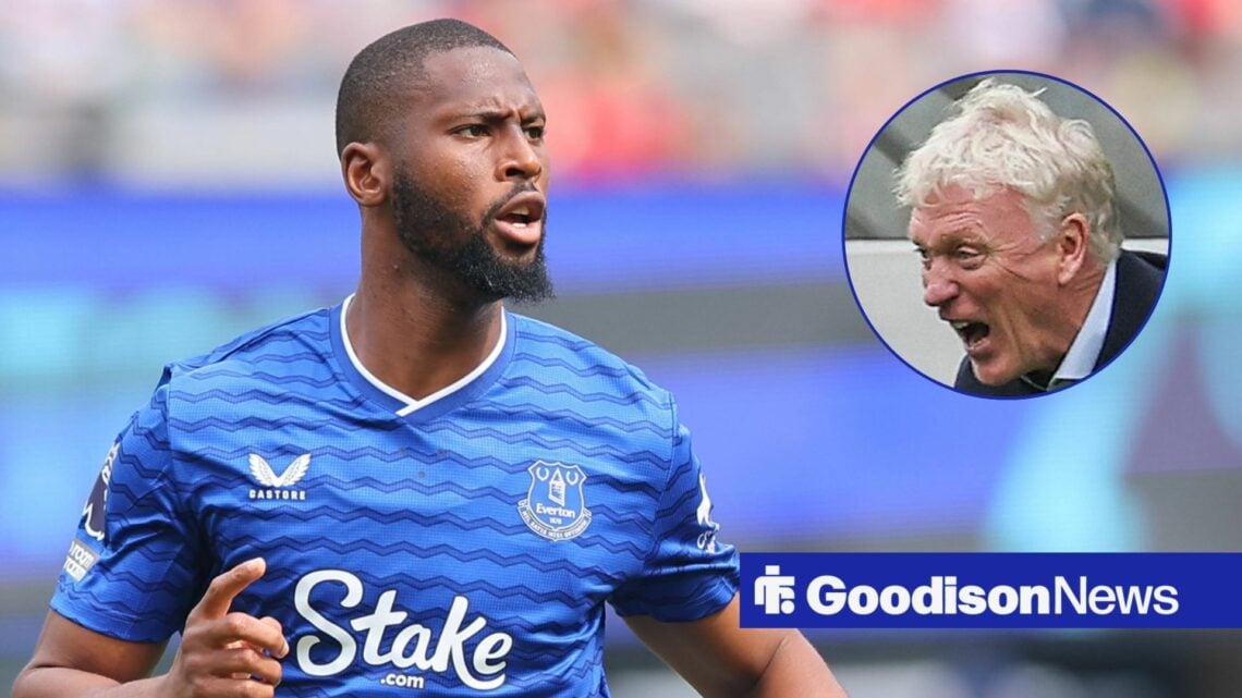 Beto alongside a circle inset of David Moyes.