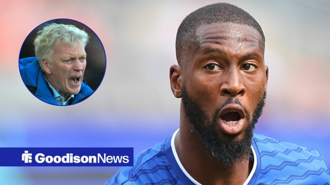 Beto alongside a circle inset of David Moyes.