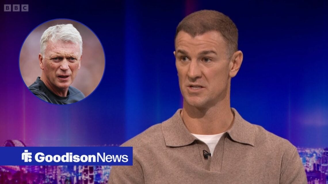 Joe Hart on Match of the Day, and Everton manager David Moyes