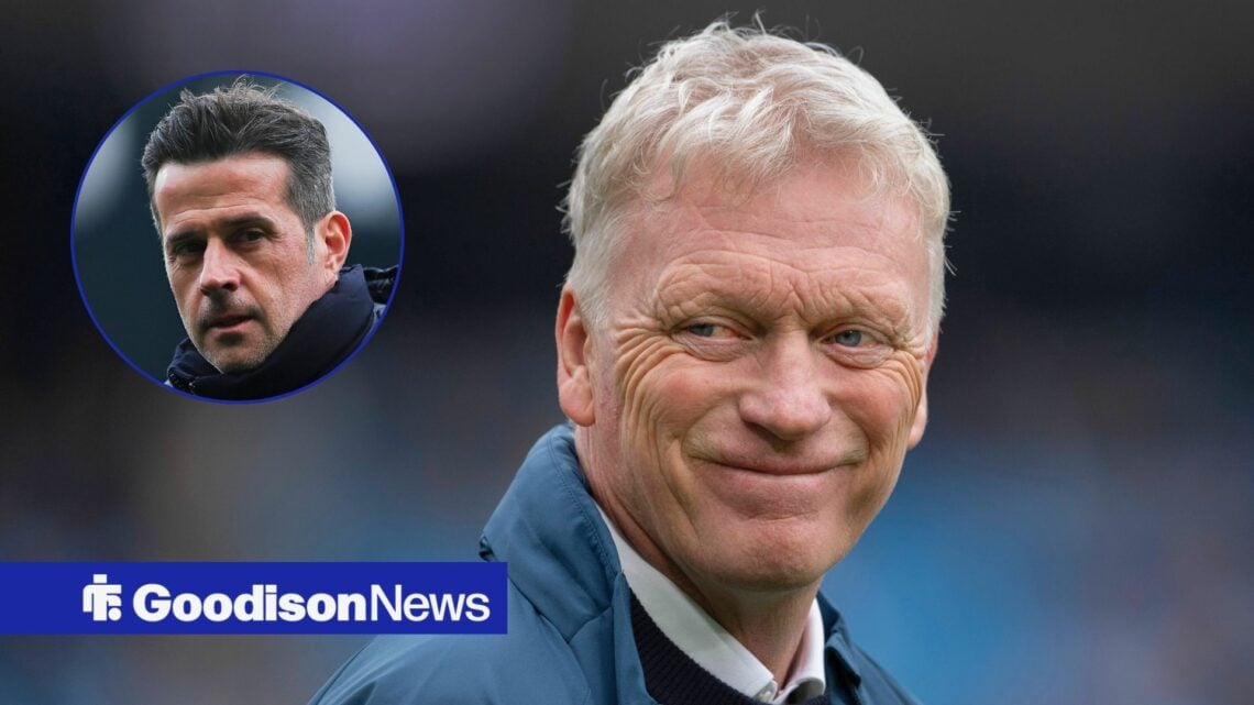 Everton manager David Moyes and Fulham Boss Marco Silva in circular inset