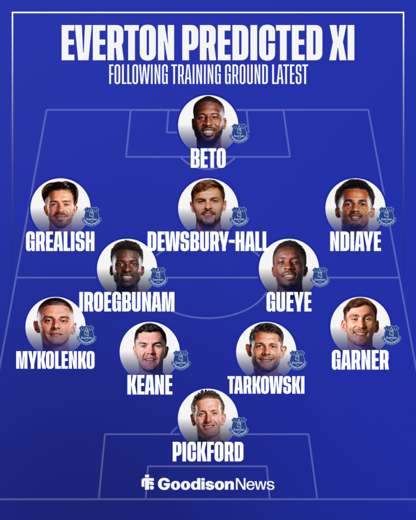 Everton lineup graphic