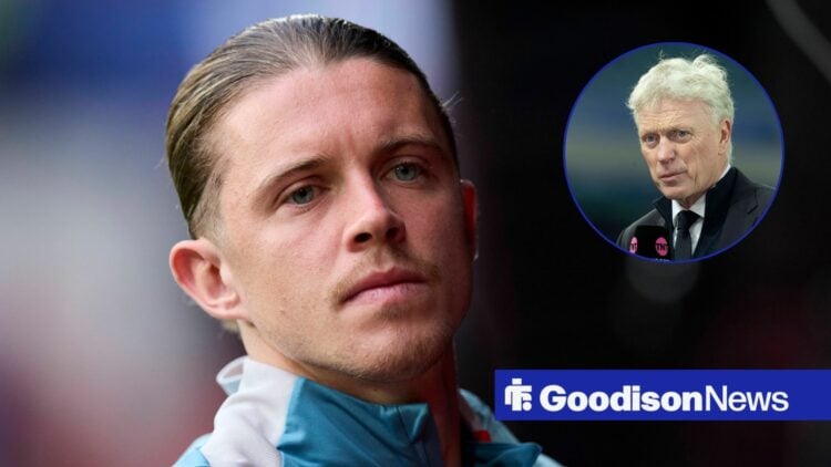 Conor Gallagher with David Moyes in a round overlay