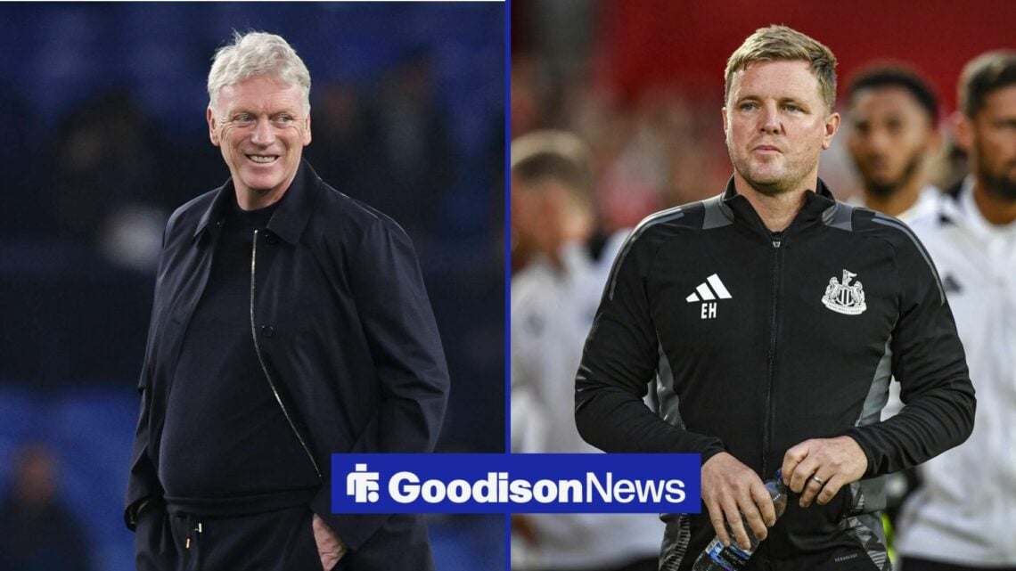 David Moyes next to Eddie Howe