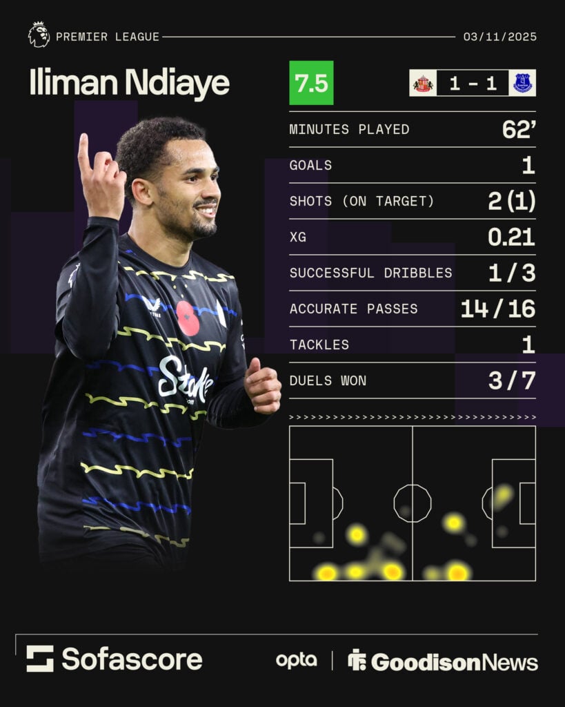 Iliman Ndiaye's stats vs Sunderland