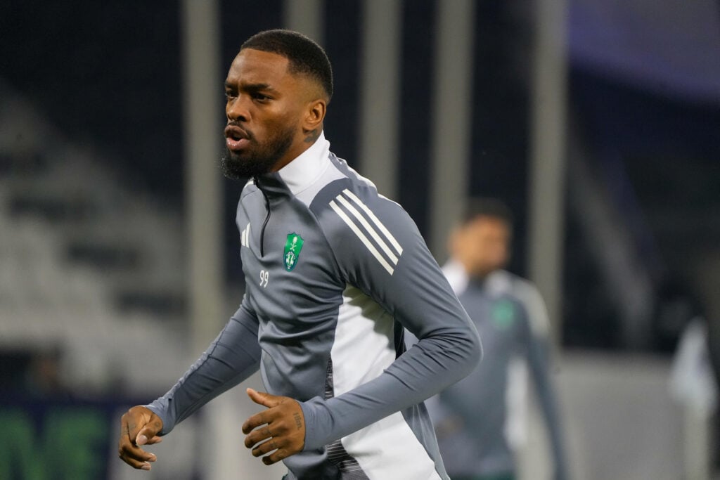 Ivan Toney warming up for Al-Ahli in Saudi Arabia