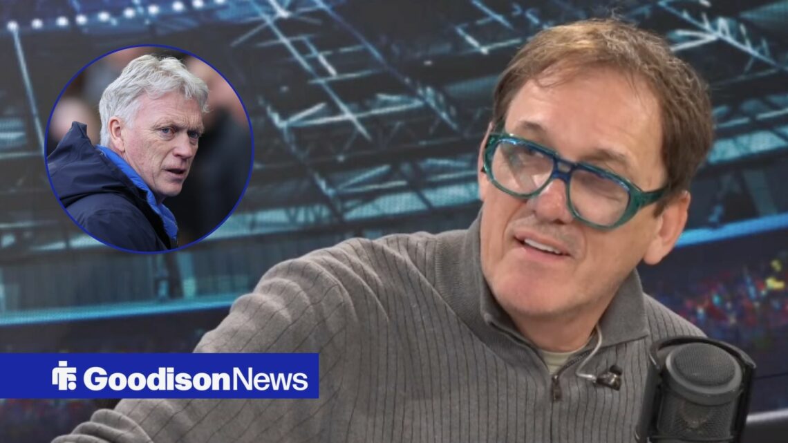 Tony Cascarino alongside a circle inset of David Moyes.