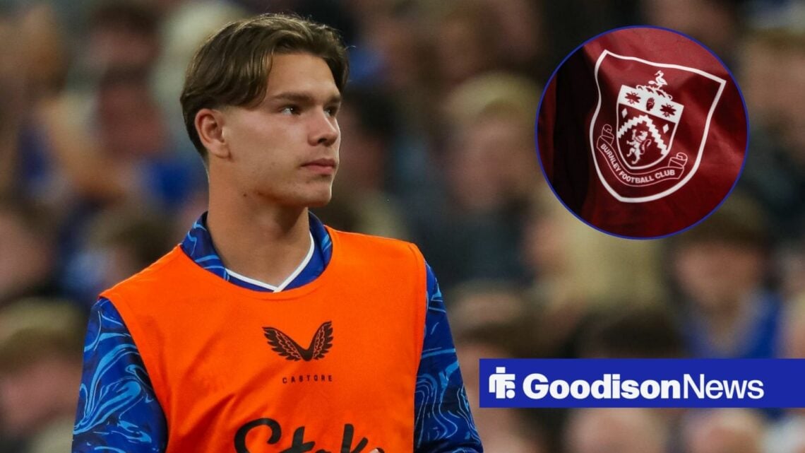 Tyler Dibling with Burnley badge in circular inset.