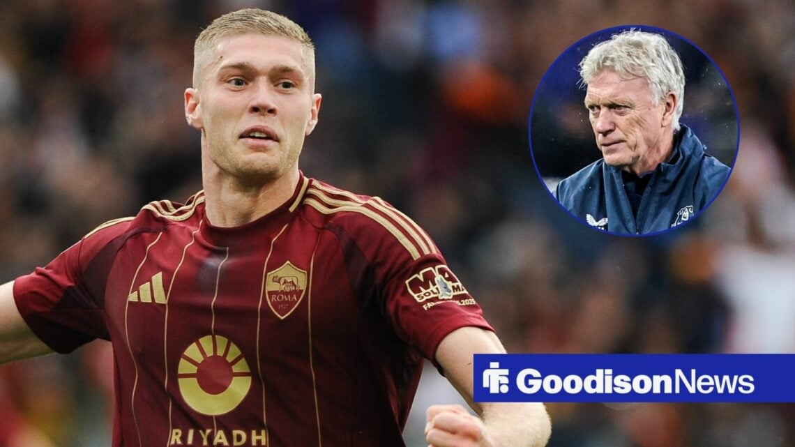 Artem Dovbyk with David Moyes in circular inset,