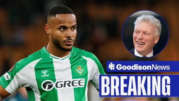 Natan looking at a happy David Moyes.