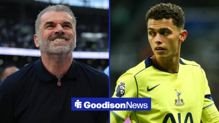 Ange Postecoglou and Brennan Johnson