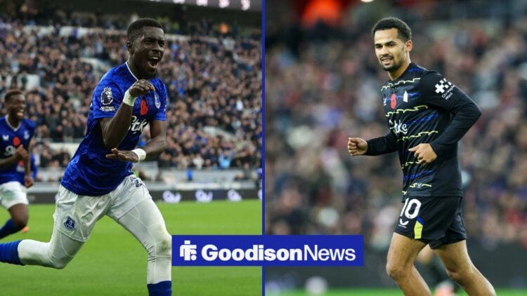 Idrissa Gueye and Iliman Ndiaye stood alongside each other.